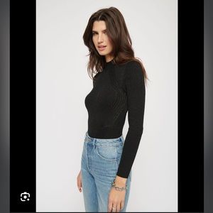 Dynamite Lurex Open Back Bodysuit